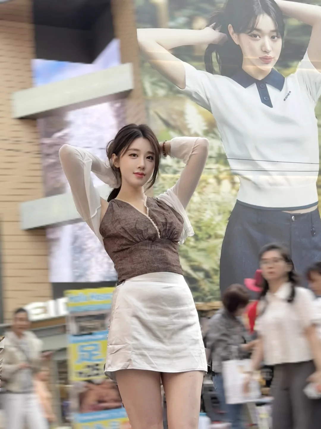 和韩国女明星比美