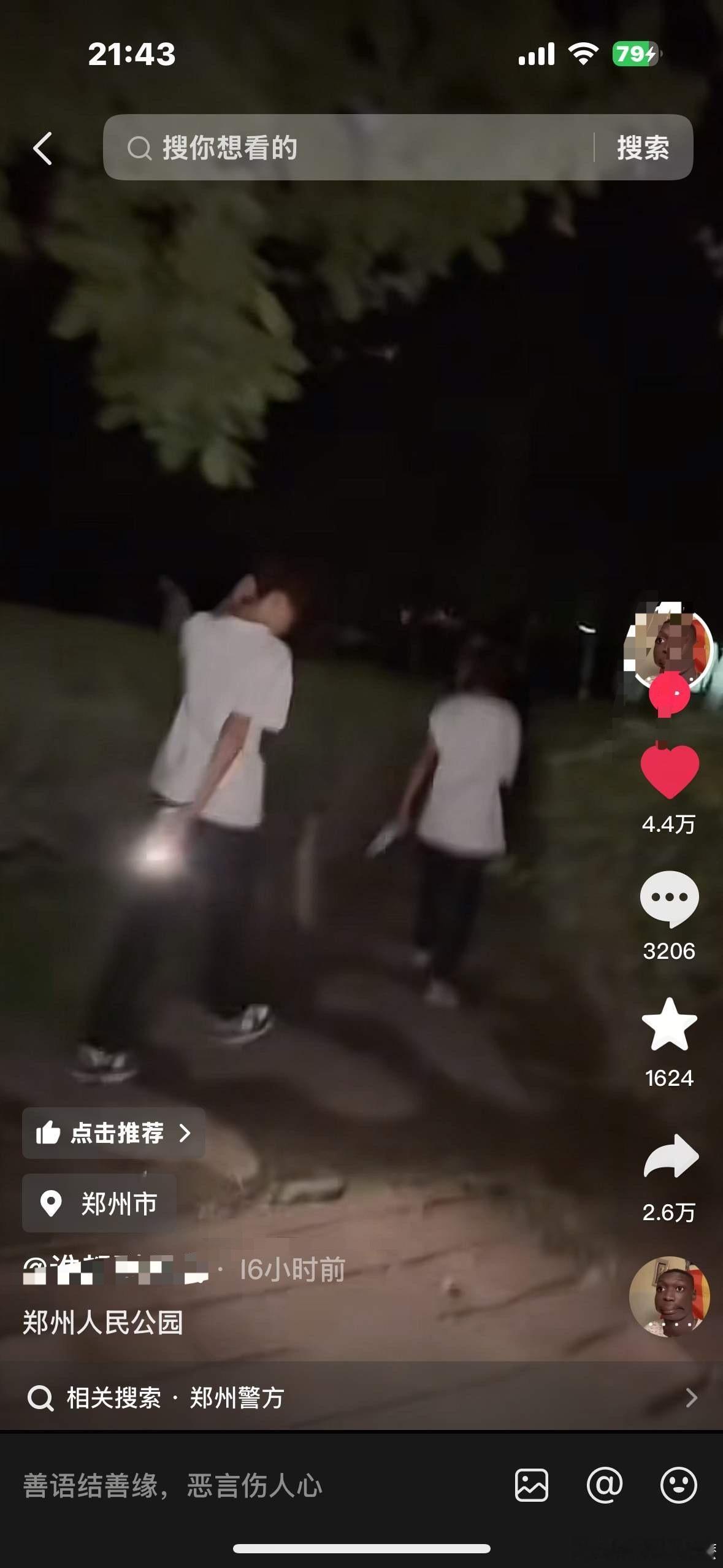 郑州一公园殴打他人事件已抓获17人 刚刚看完被打原视频，看着就让人胆战心惊。吃瓜
