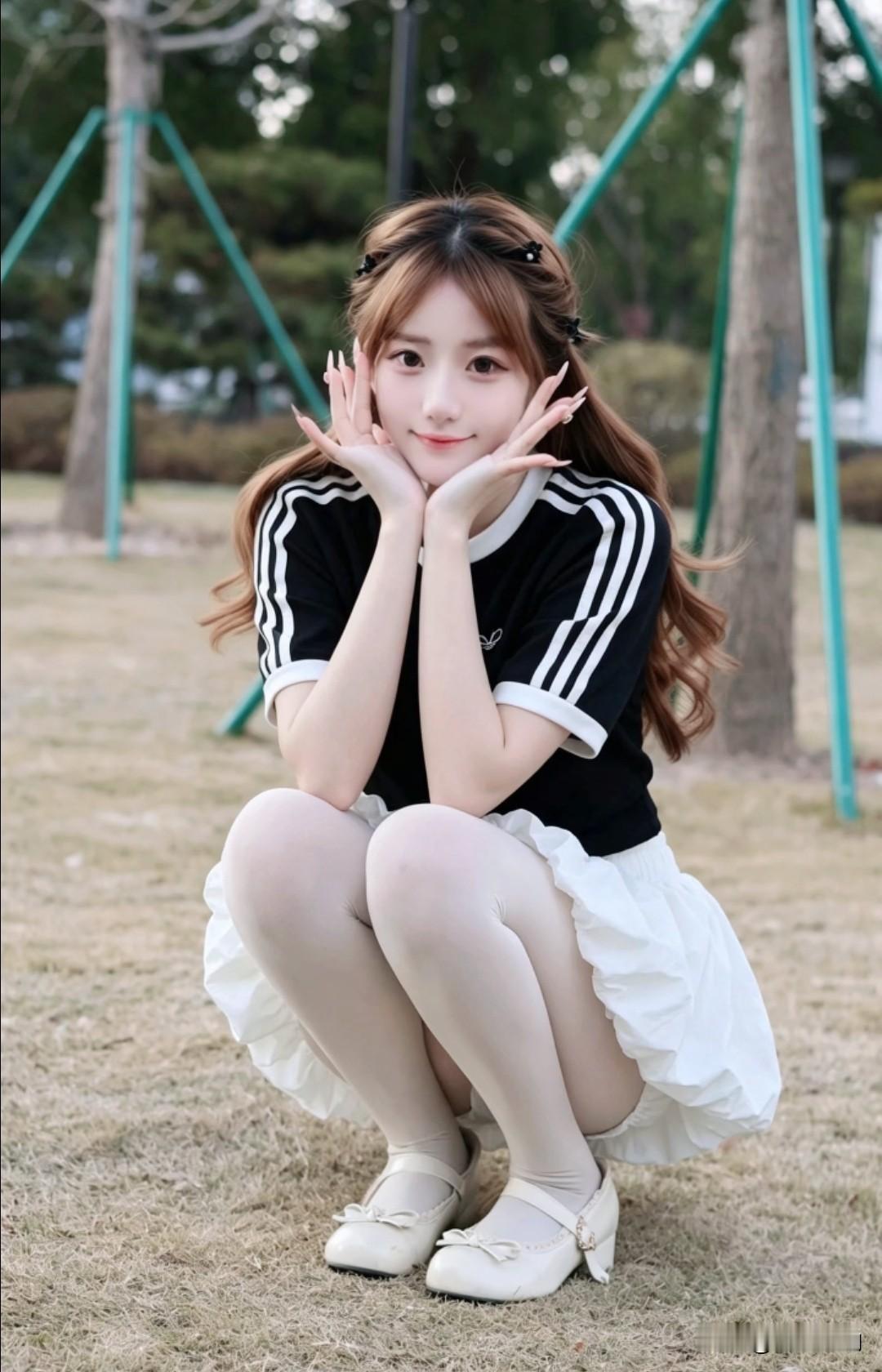 公园随手拍都这么好看？果然好看的人怎么拍都美