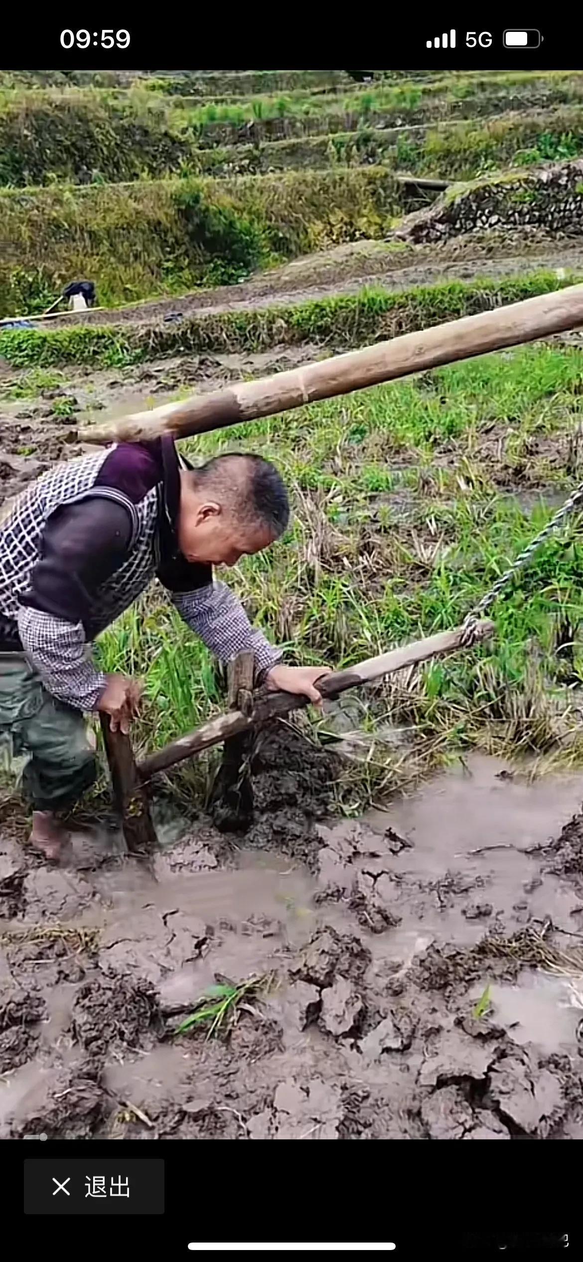 前面是牛拉人，怎么还有那么辛苦的苦力，农民真的走向小康社会的，但还是没有自给自足