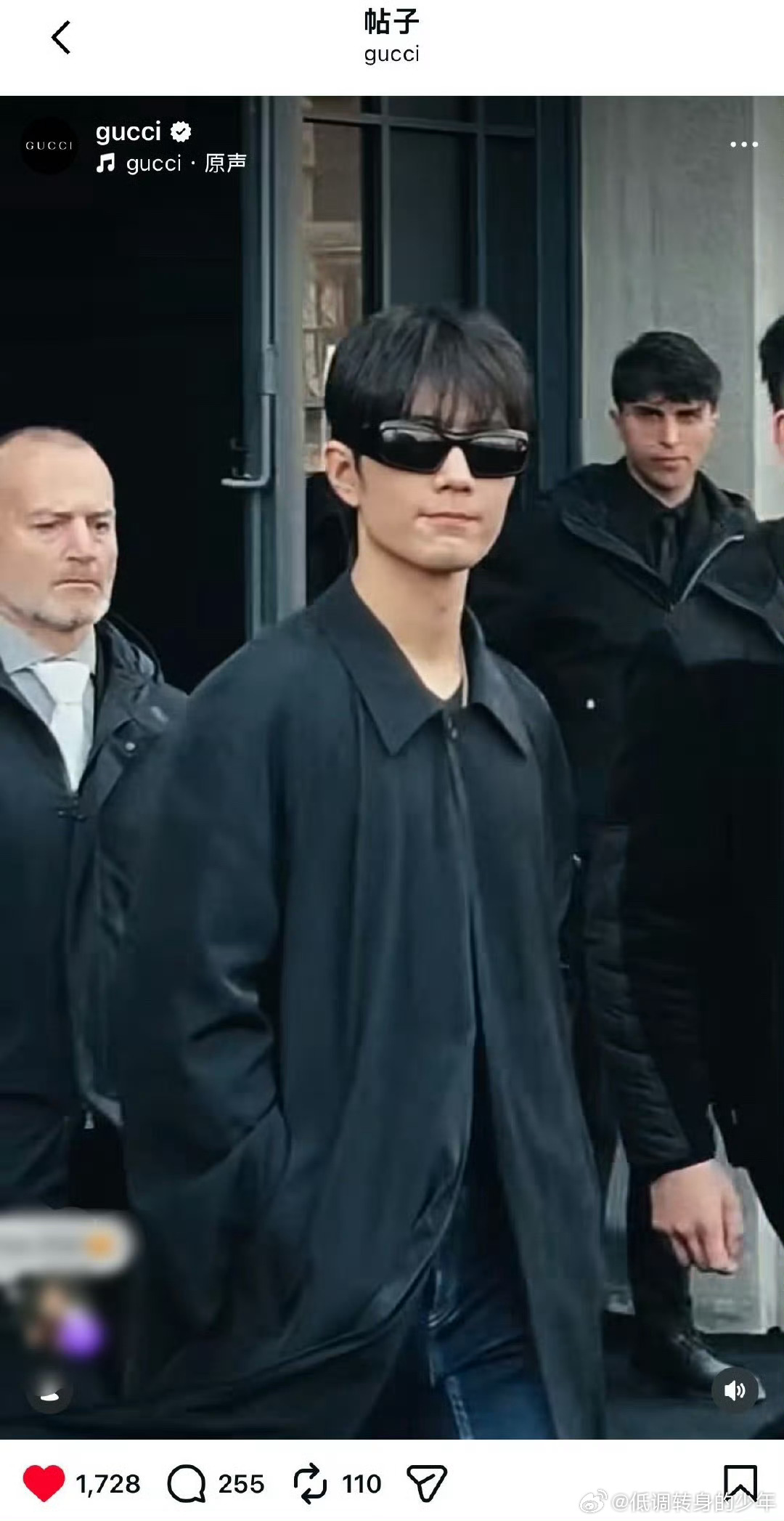 肖战gucci品牌代言人Gucci～IG、FB、X、threads、Linked