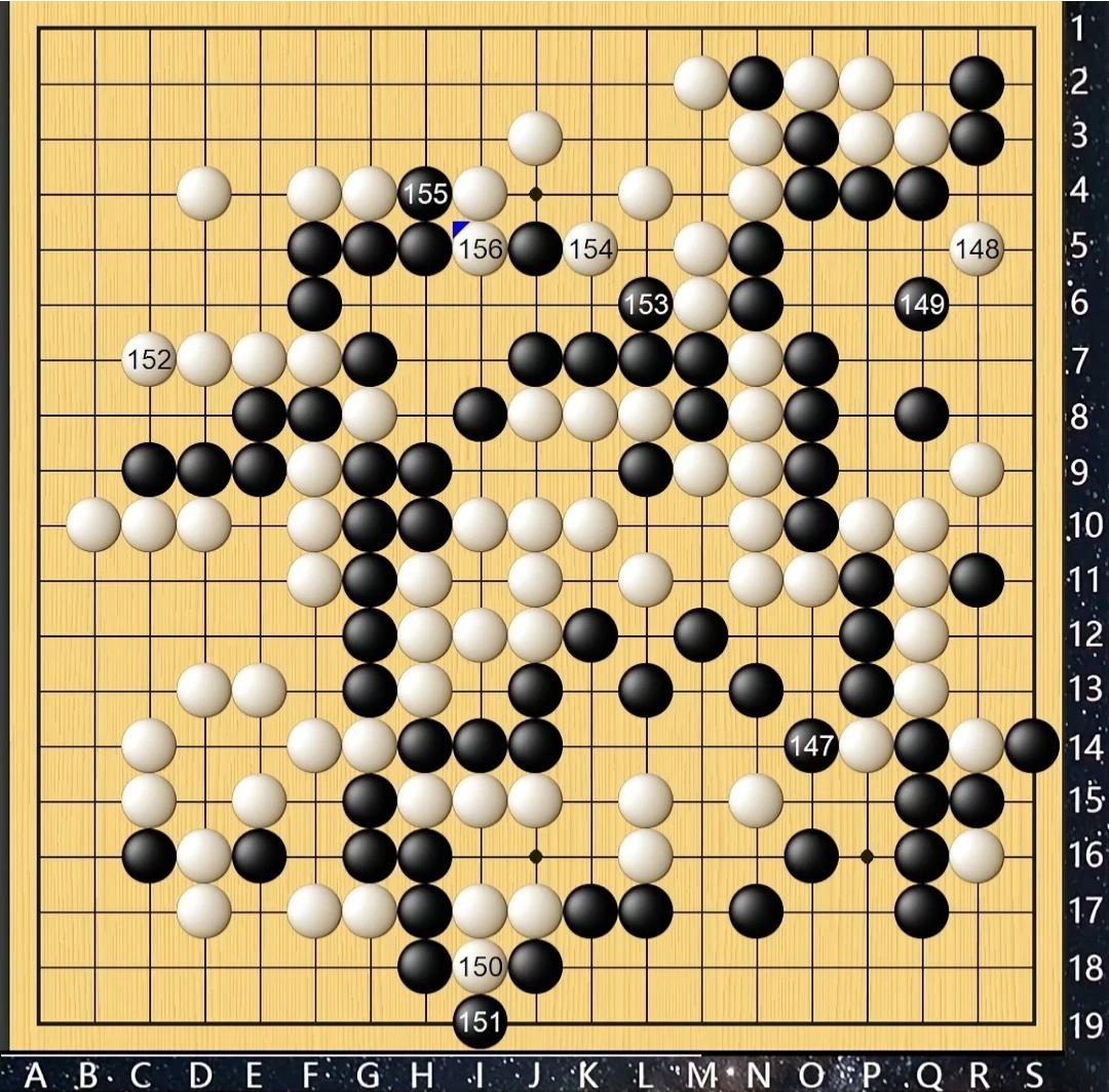 就是这步棋，结束了本局黑棋的命运。//@喜庆的宇宙Z:陆敏全155手居然走出了我