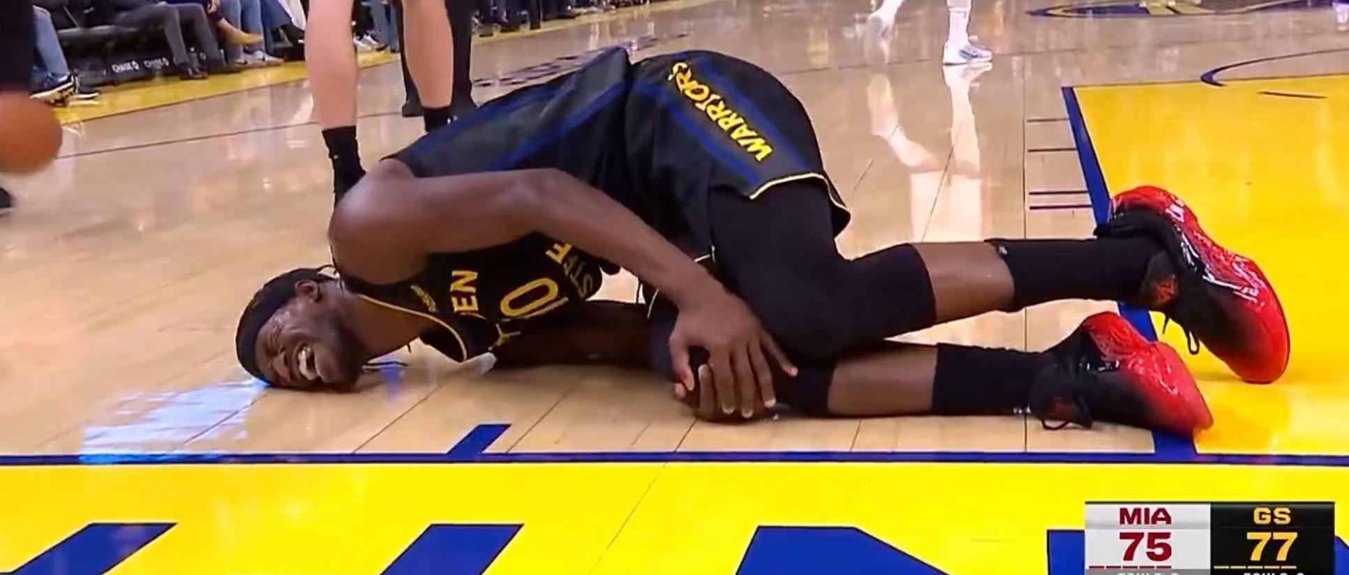 完蛋了 巴特勒受伤了  捂着膝盖 听他声音很疼🙏 热火vs勇士