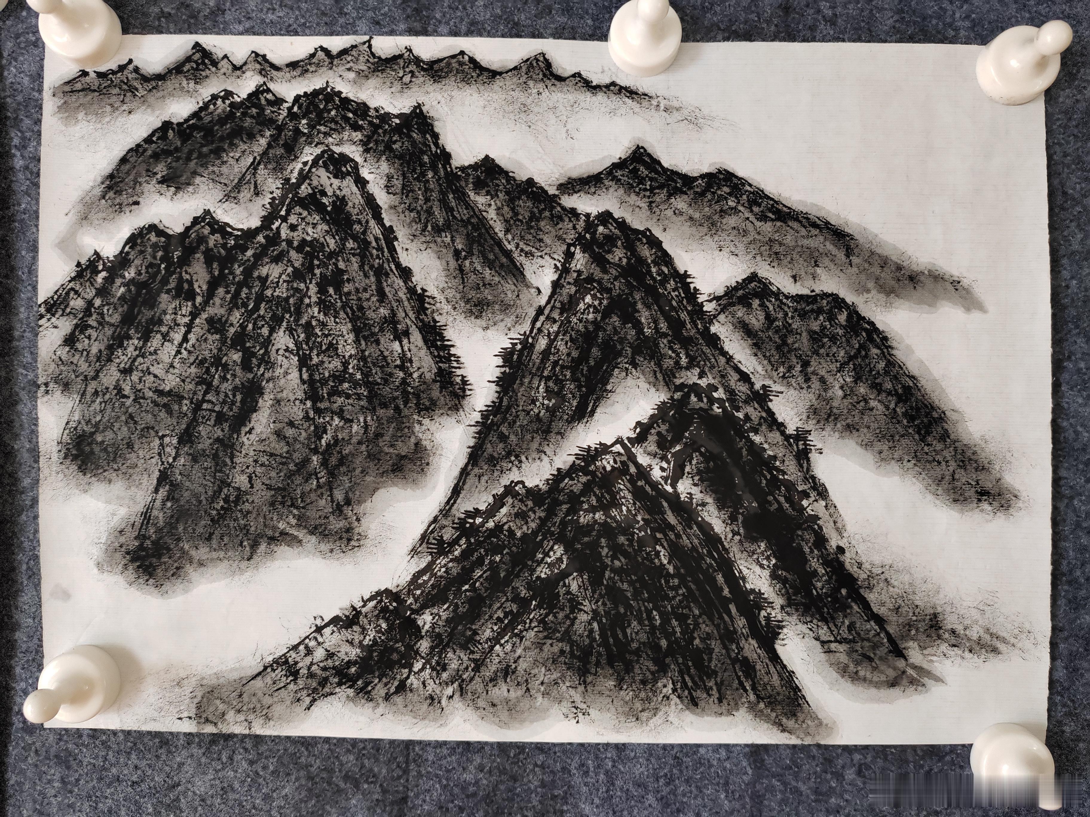 黄山写生之旅黄山国画御座的黄山