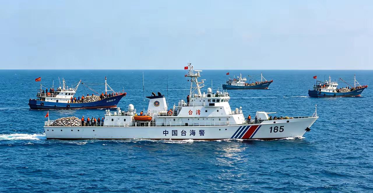 台方最近又在咱们自家海域搞事了——大陆正常科考船在台岛周边做科研作业，人家手续齐