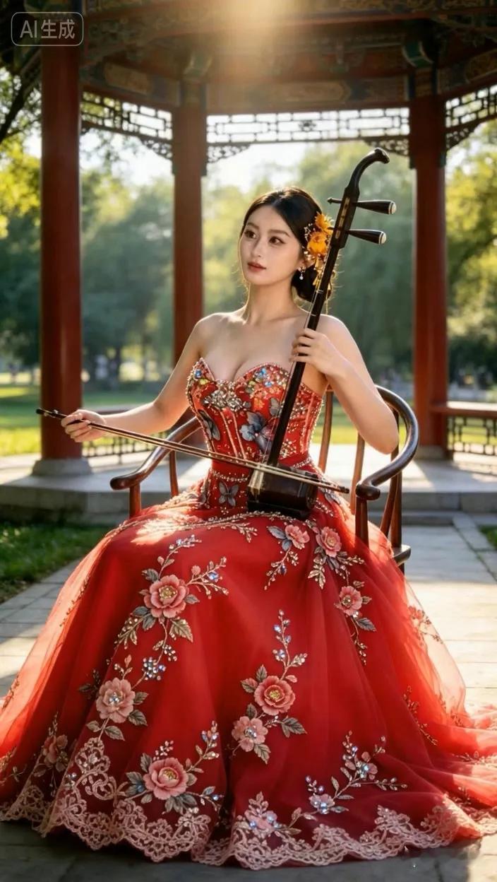 七绝●心随乐动/古韵   

悲伤苦感二胡音，
热烈光芒向乐寻。
过往云烟风散尽