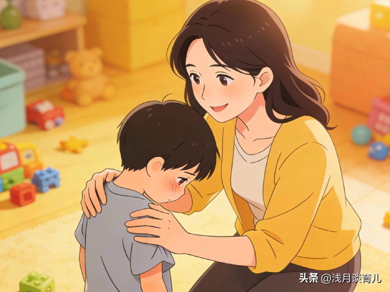 今天带娃出门，看到一对母子。
孩子不小心把饮料洒在衣服上，当场就吓哭了。
换作别