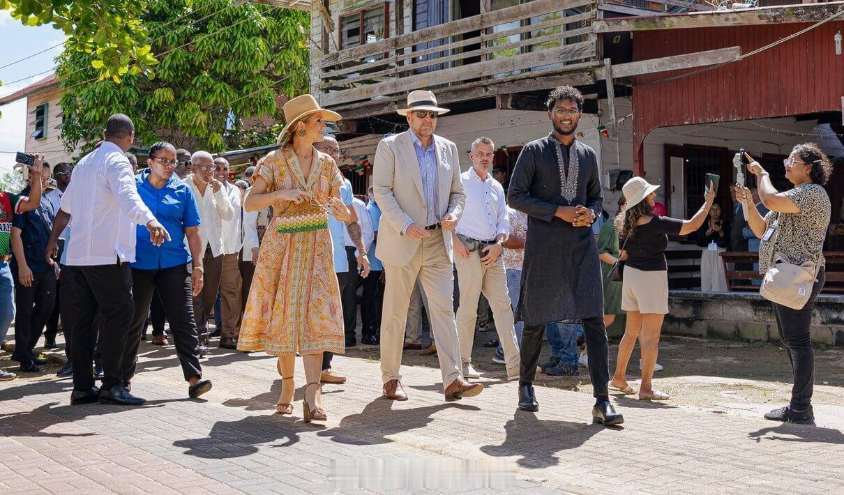 12.3 荷兰访问苏里南，最后一天走逛后结束。玛克西玛日间裙子来自ZIMMERM