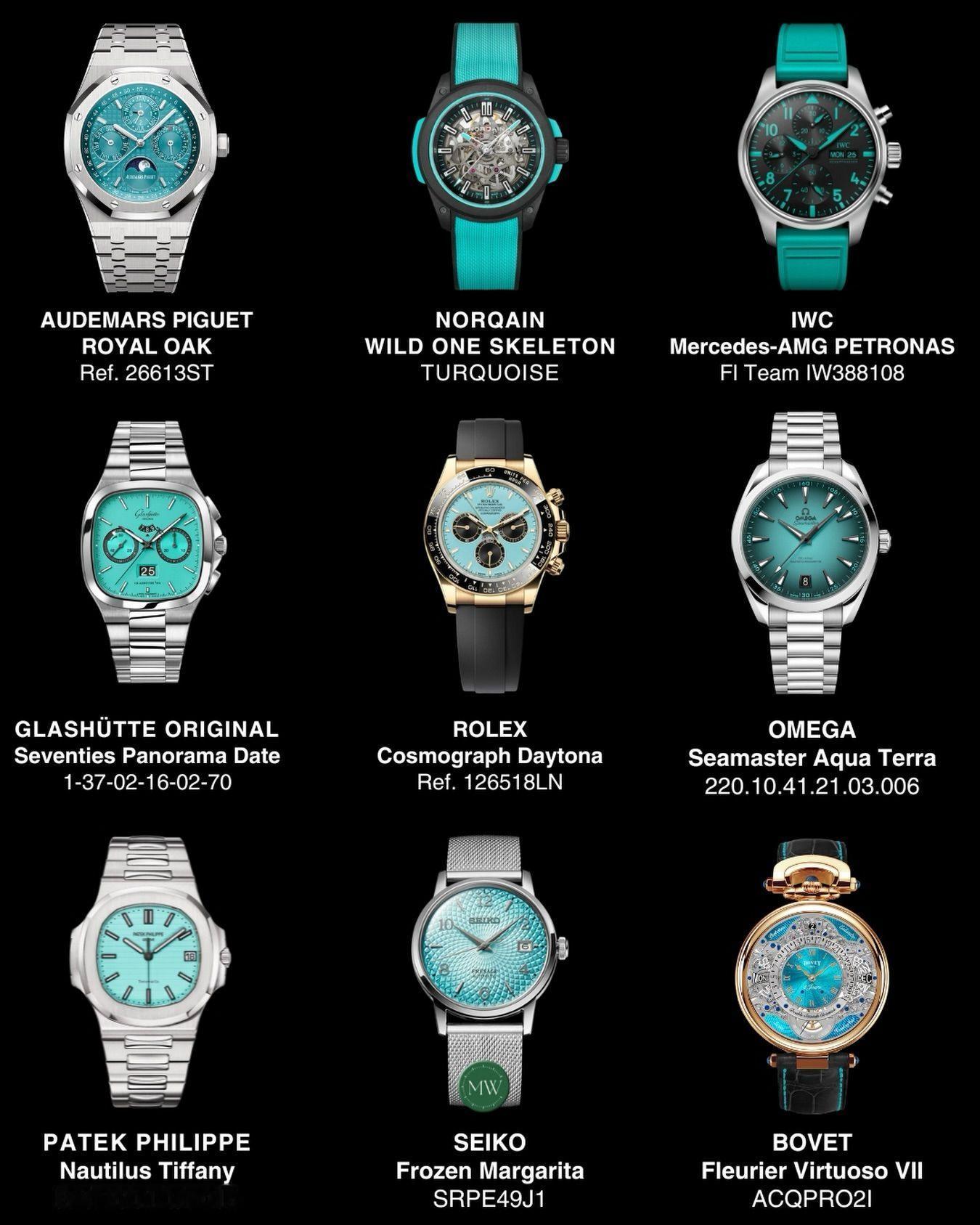 Tiffany配色手表你最喜欢哪款？ 