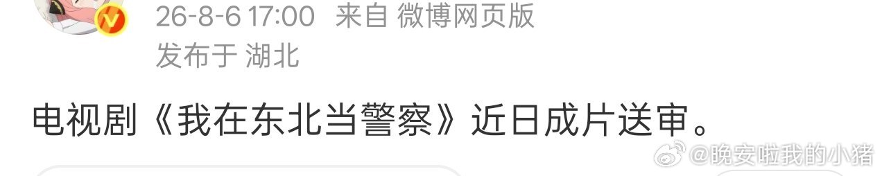 张晚意我在东北当警察要来了 