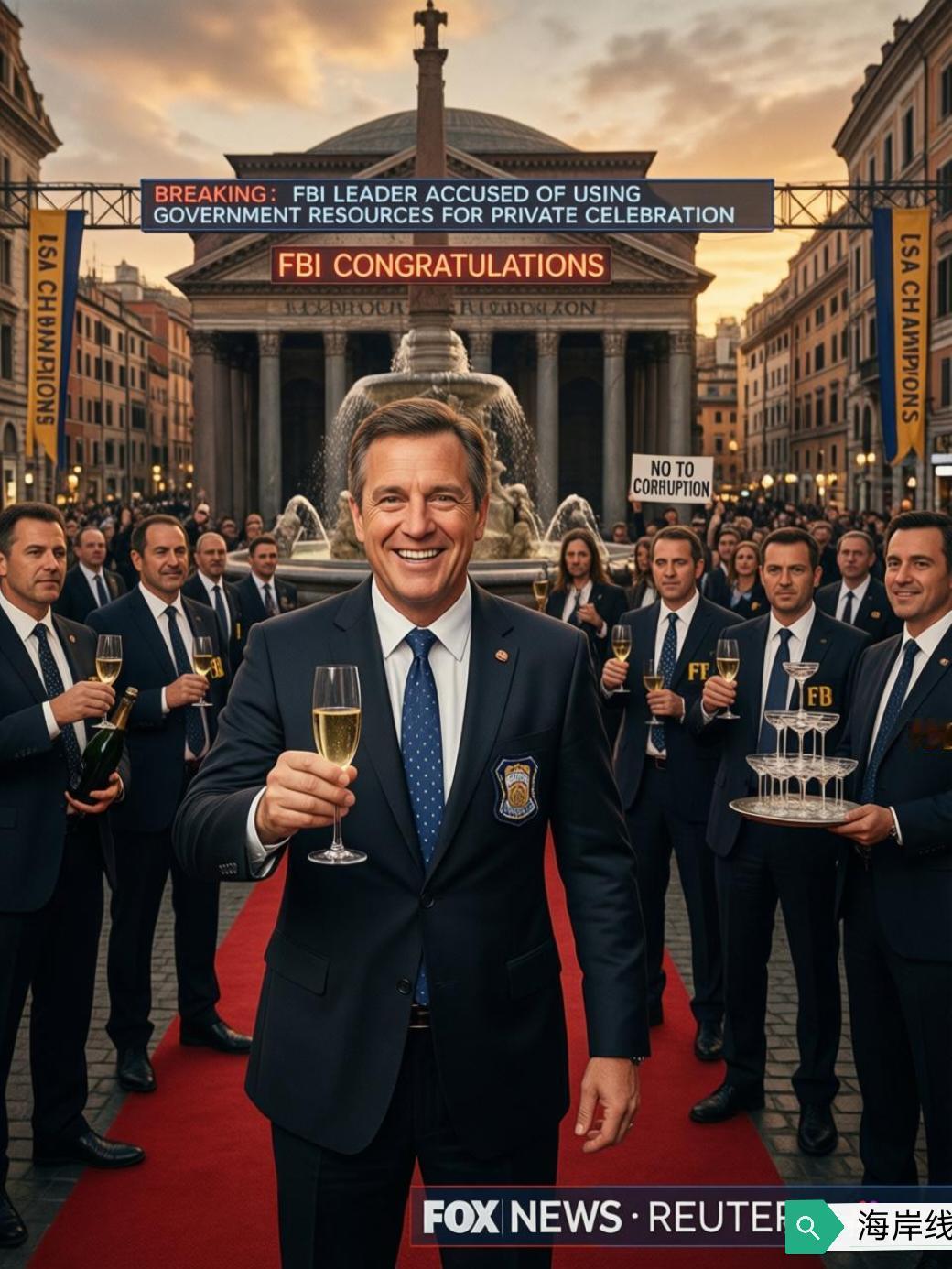 “公器私用！”FBI局长意大利狂欢庆夺冠，美国舆论炸锅

路透社2月23日报道，