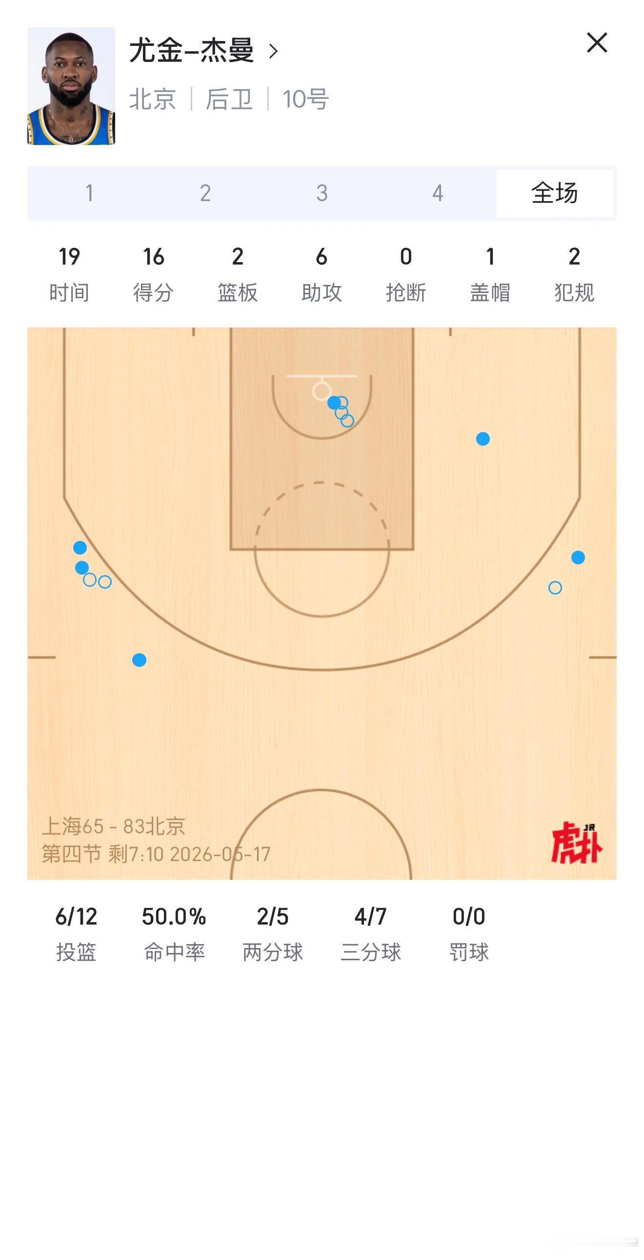 上海男篮vs北京男篮石景山利拉德限时返场 