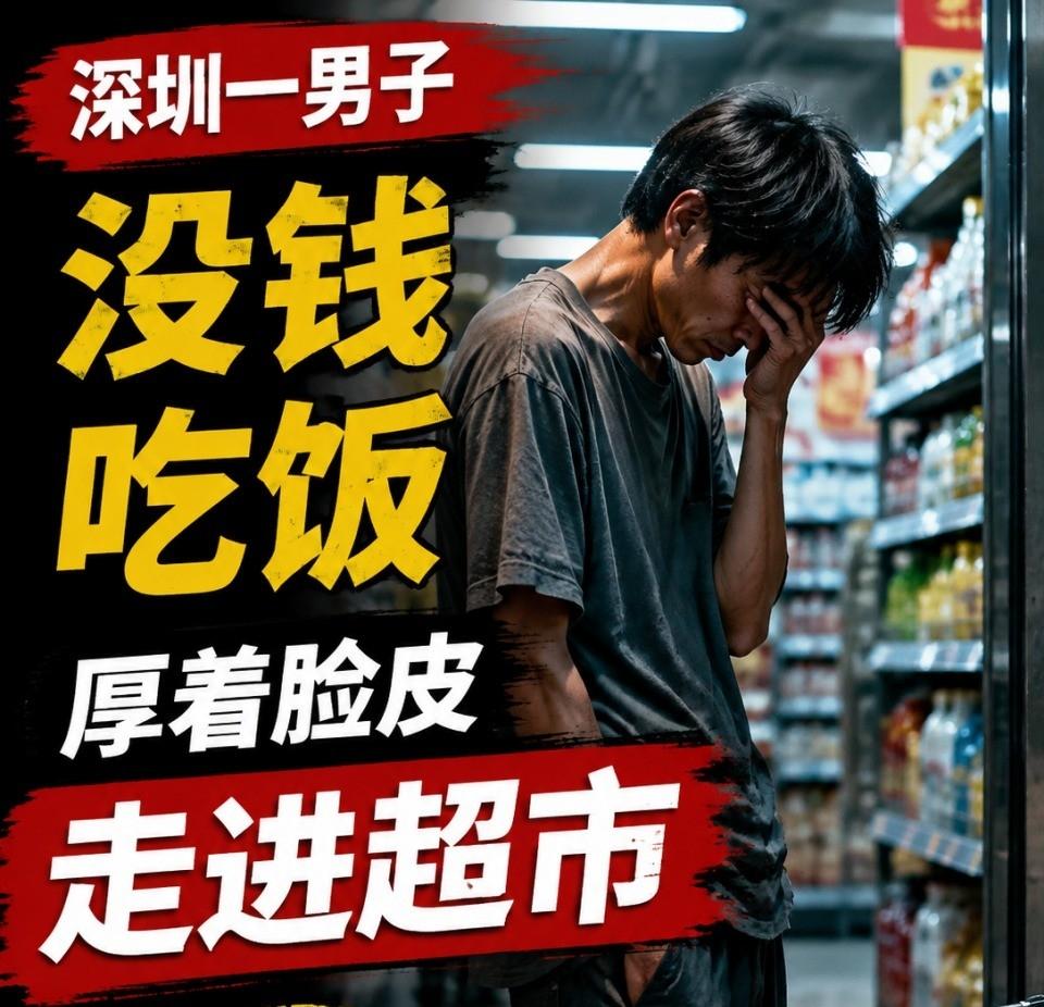 看哭了！广东深圳一男子没钱吃饭，厚着脸皮走进超市，向老板要两块钱买个包子吃。可超