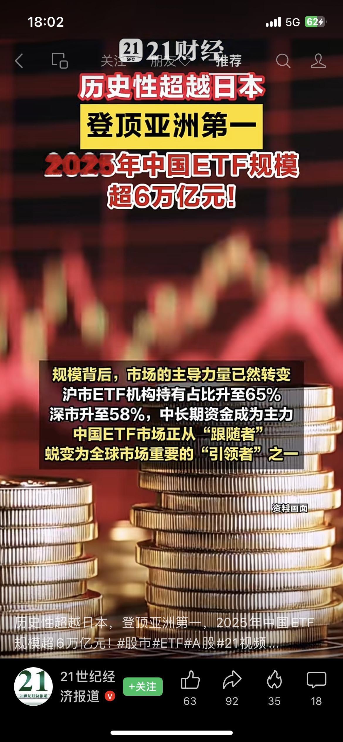说实话，这两天理财圈炸了！2025年中国ETF规模突破6万亿，直接超越日本登顶亚