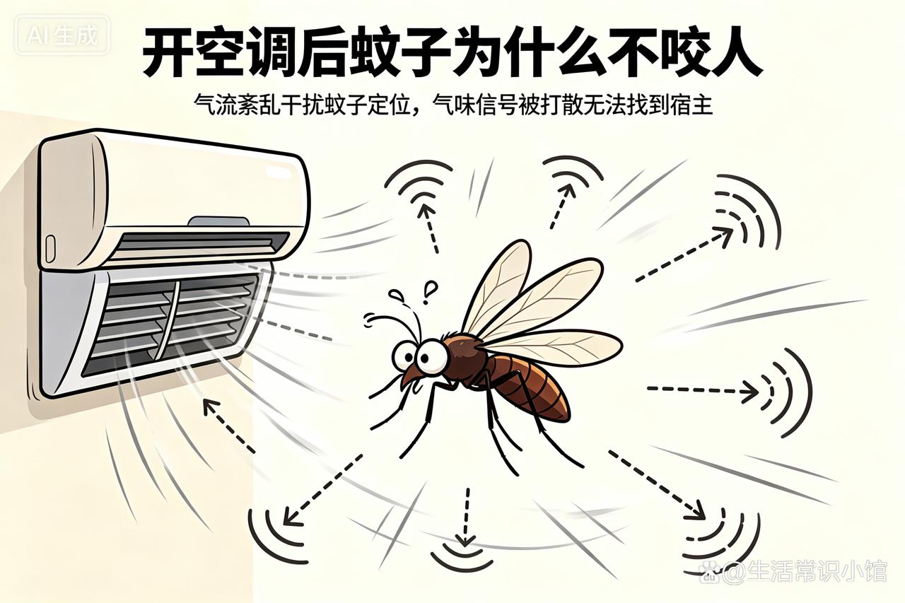空调与蚊子的关系
       夏天开空调，蚊子似乎消失了，很多人认为是蚊子怕冷
