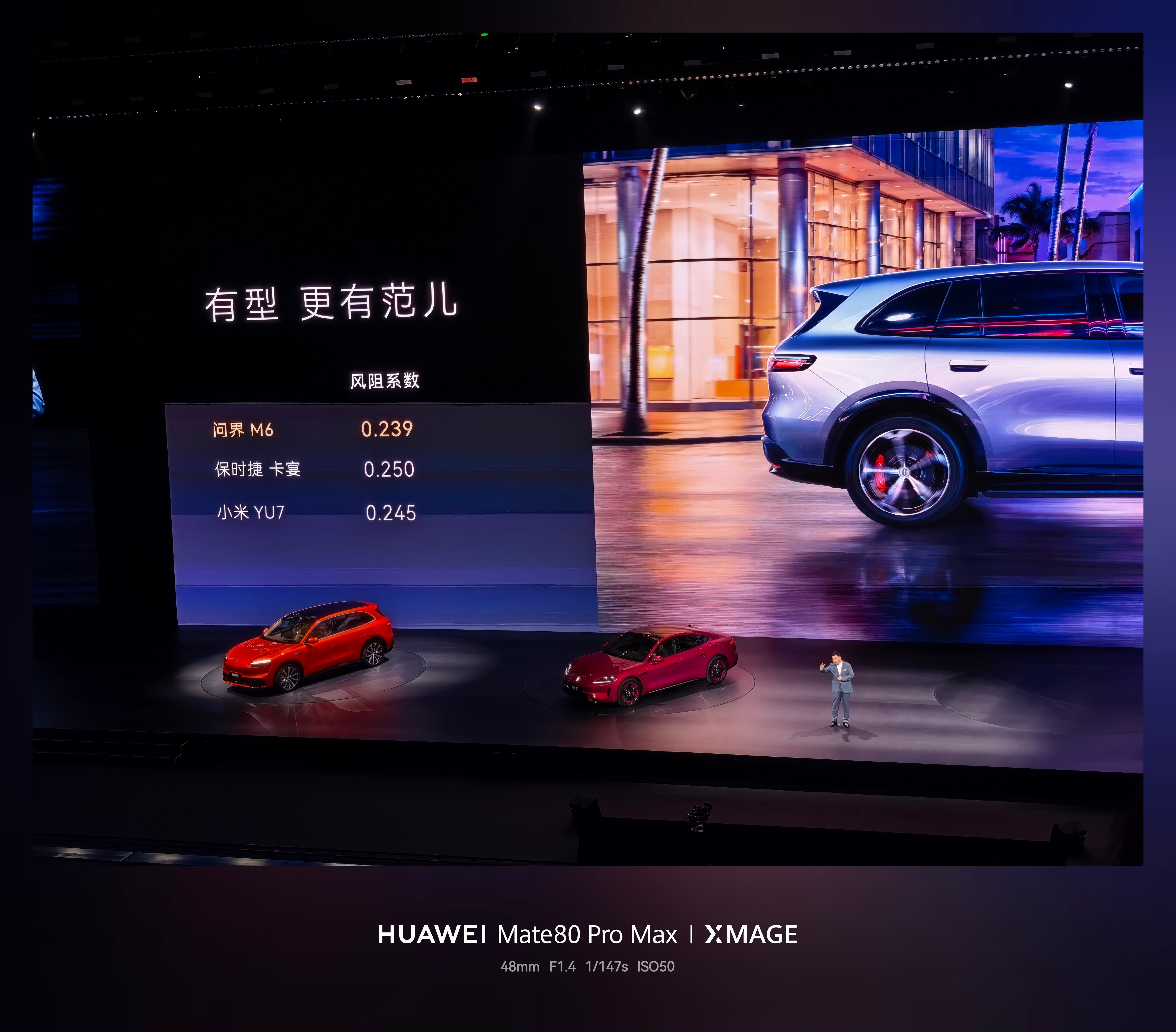 M6的风阻对比保时捷卡宴、小米Yu7 