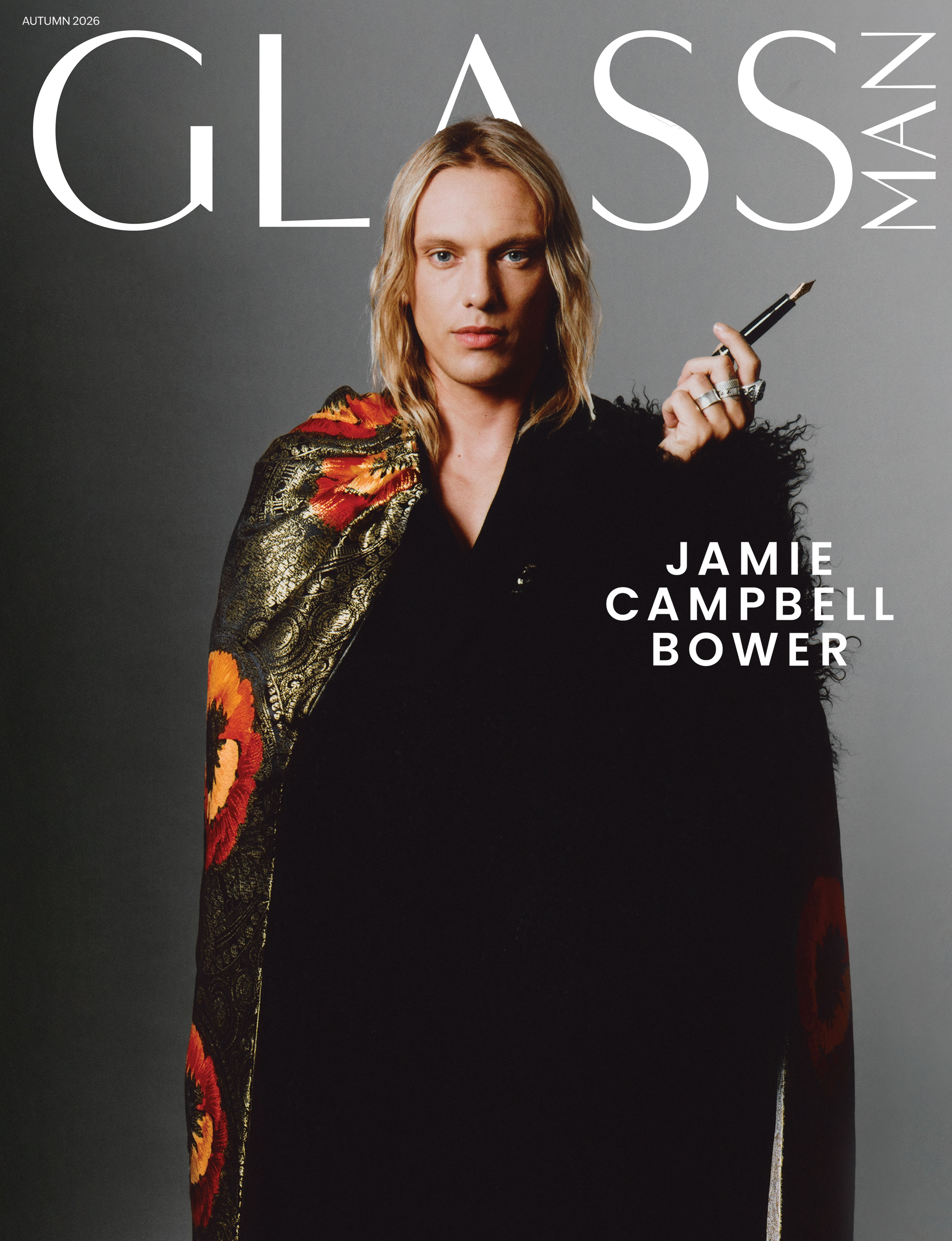 Jamie Campbell Bower登上《Glass Man》金秋刊封面美图