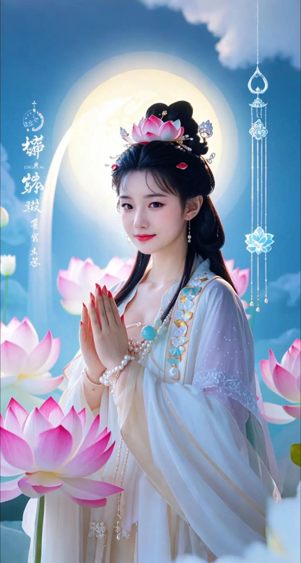 AI扩图 AI仙莲圣境佳人