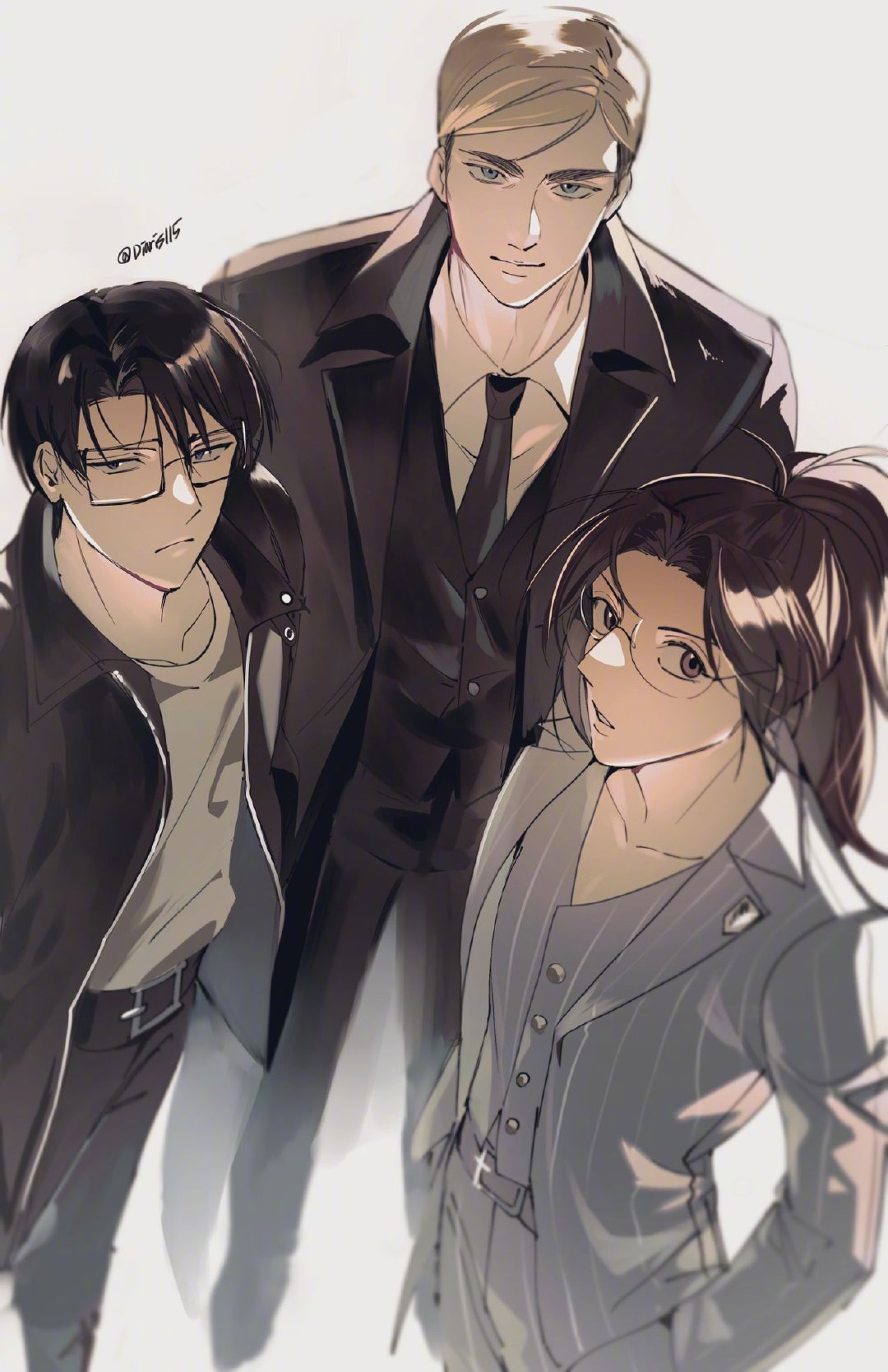 《进击的巨人》디아 老师画的干部组真的很美好！！ 