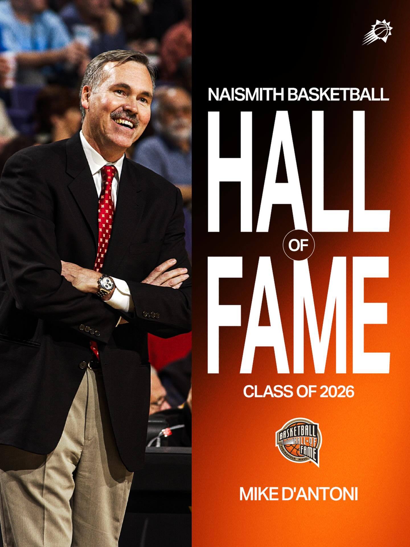 两届年度最佳教练、跑轰时代的缔造者☄️恭喜 迈克·德安东尼 入选2026年奈史密