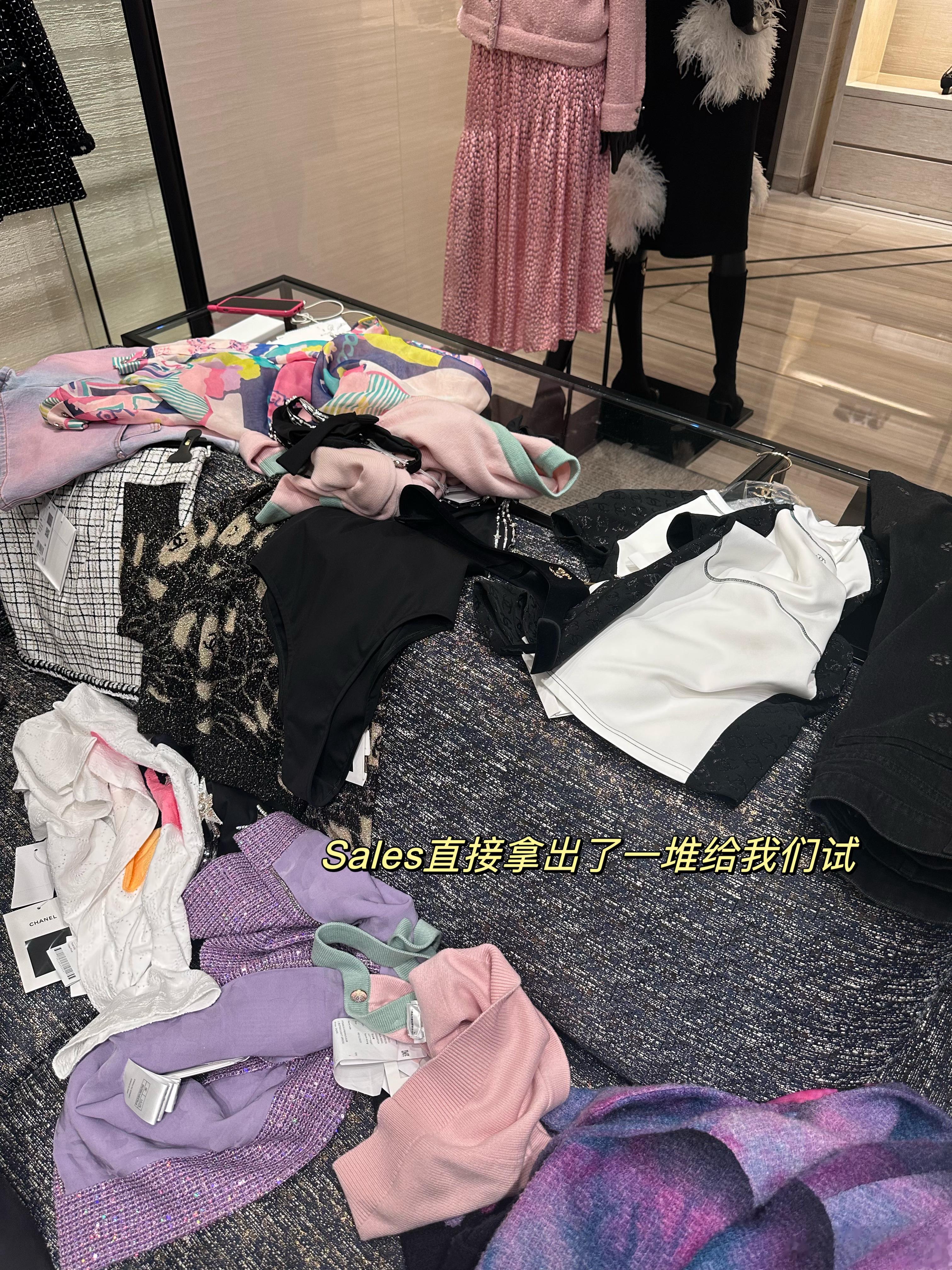 和Riven一起去试了Chanel2024SS春季新款结果我们直接在试衣间冻的脑