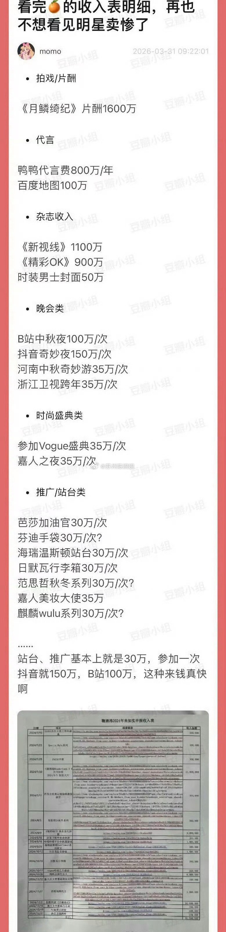 3张照片30万，这就是命啊，一分钟可以赚到普通人一生的钱！看来对明星真的同情不了