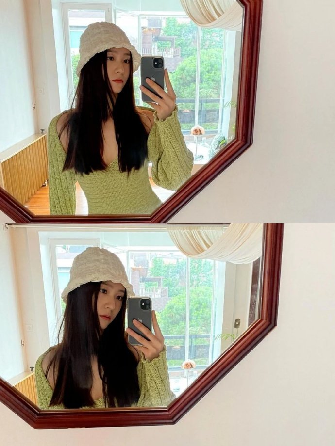 Krystal郑秀晶 一些可可爱爱的对镜自拍🤳 