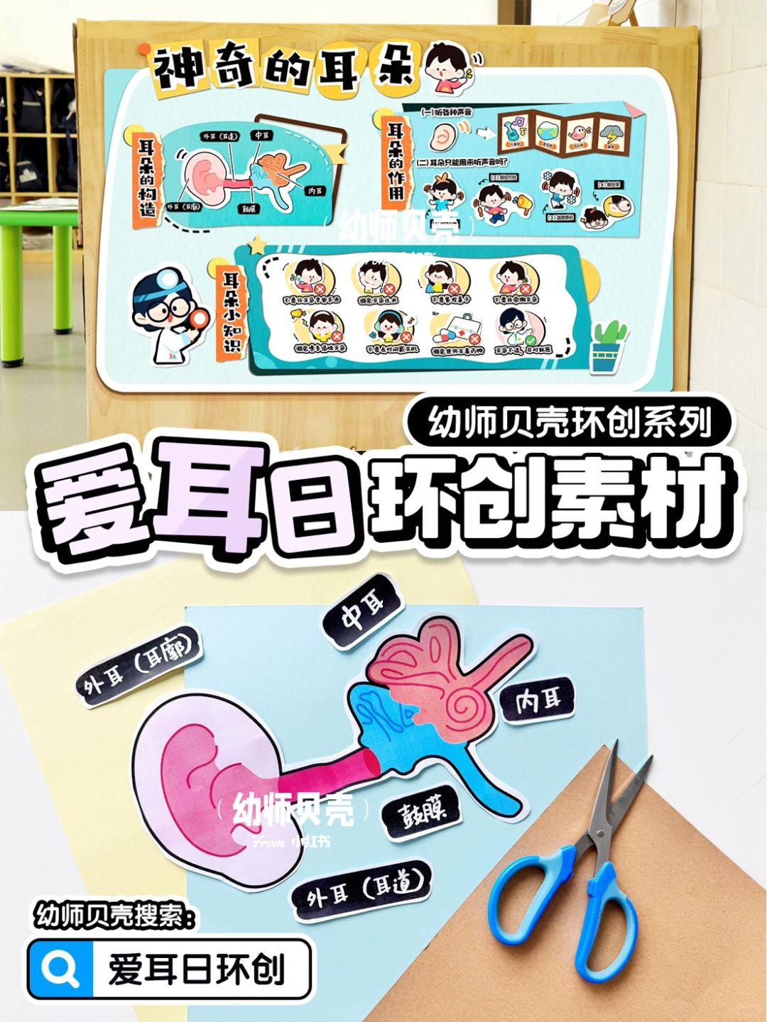 幼儿园爱耳日环创👂神奇的耳朵👂