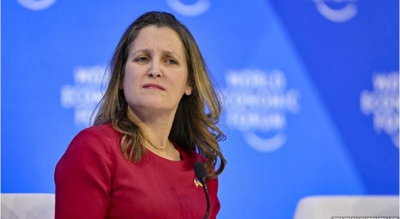 乌克兰任命加拿大前副总理弗里兰为经济发展顾问
乌克兰总统弗拉基米尔·泽连斯基周一