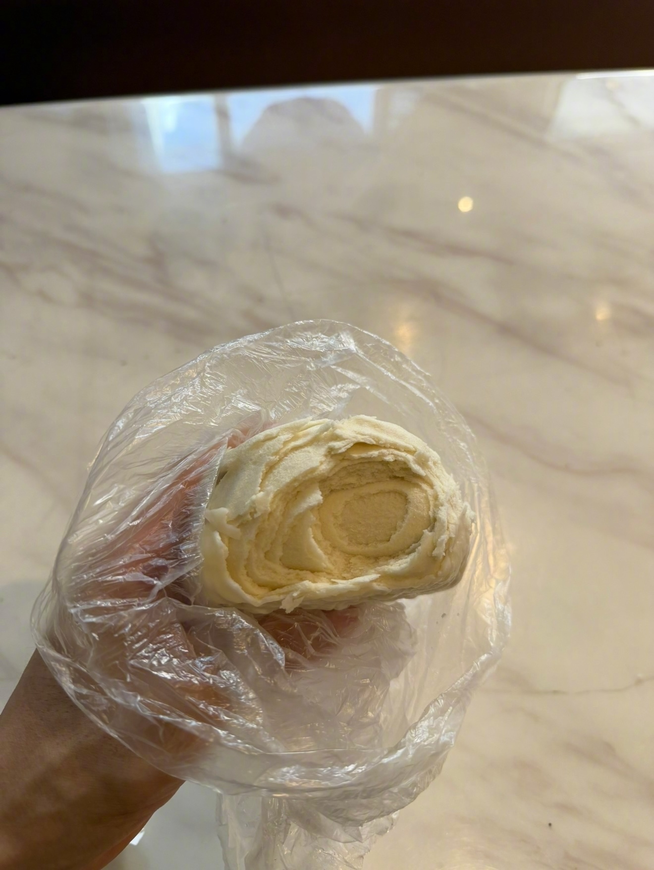今天练了。明天要练腿，又是一场折磨明天开奖的山东千层馒头，今天称了一个164克微