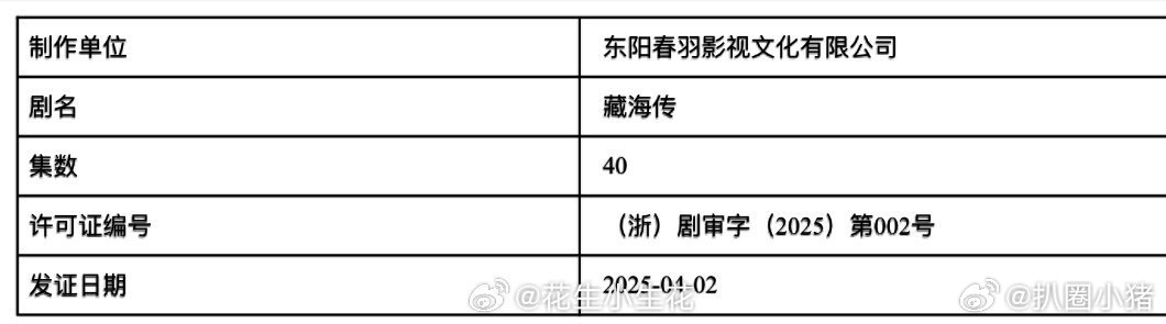 肖战《藏海传》过审下证！40集[ok] ​​​