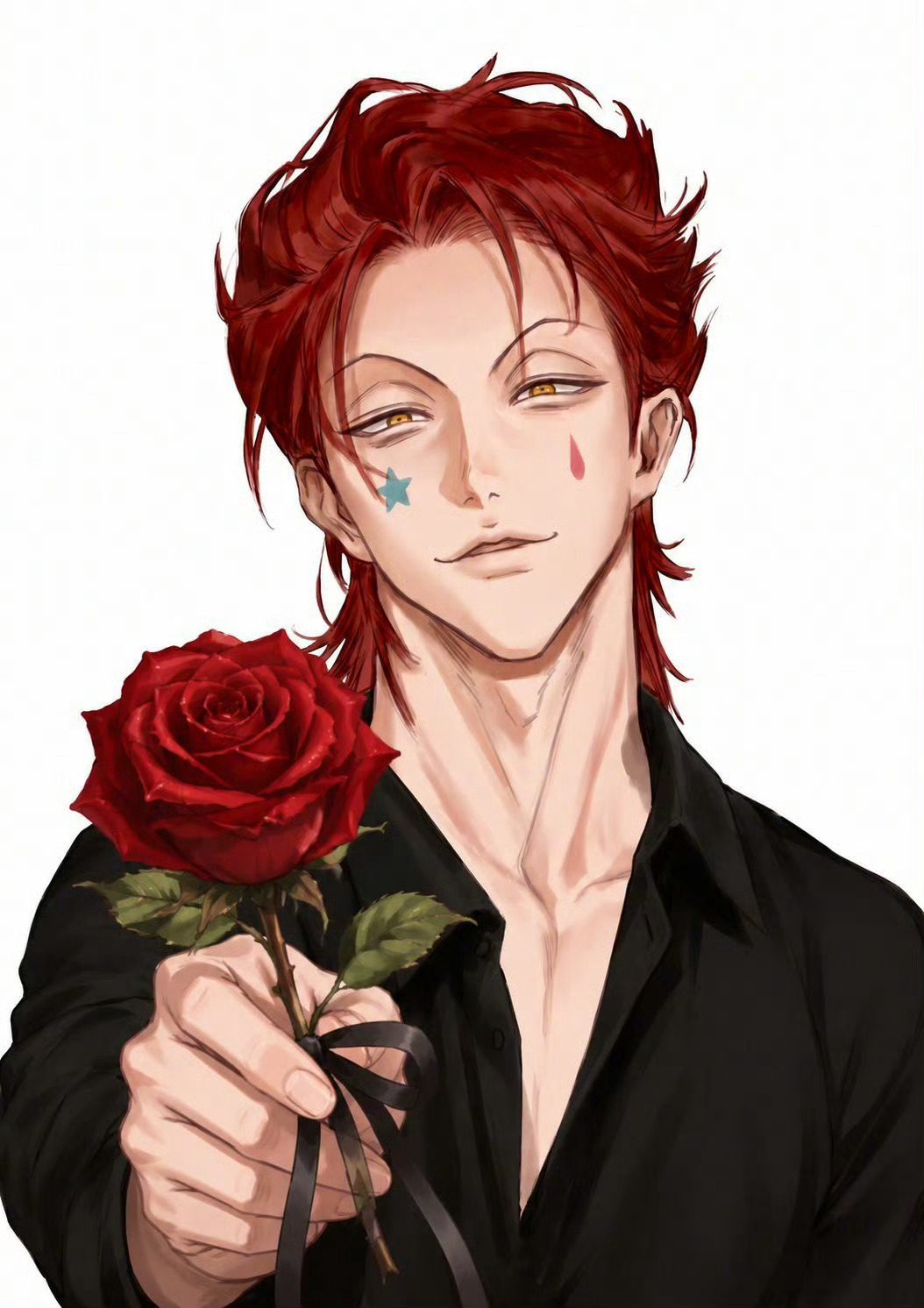 全职猎人 “西索送你花你愿意和他约会吗”🌹绘：2D_Guys 