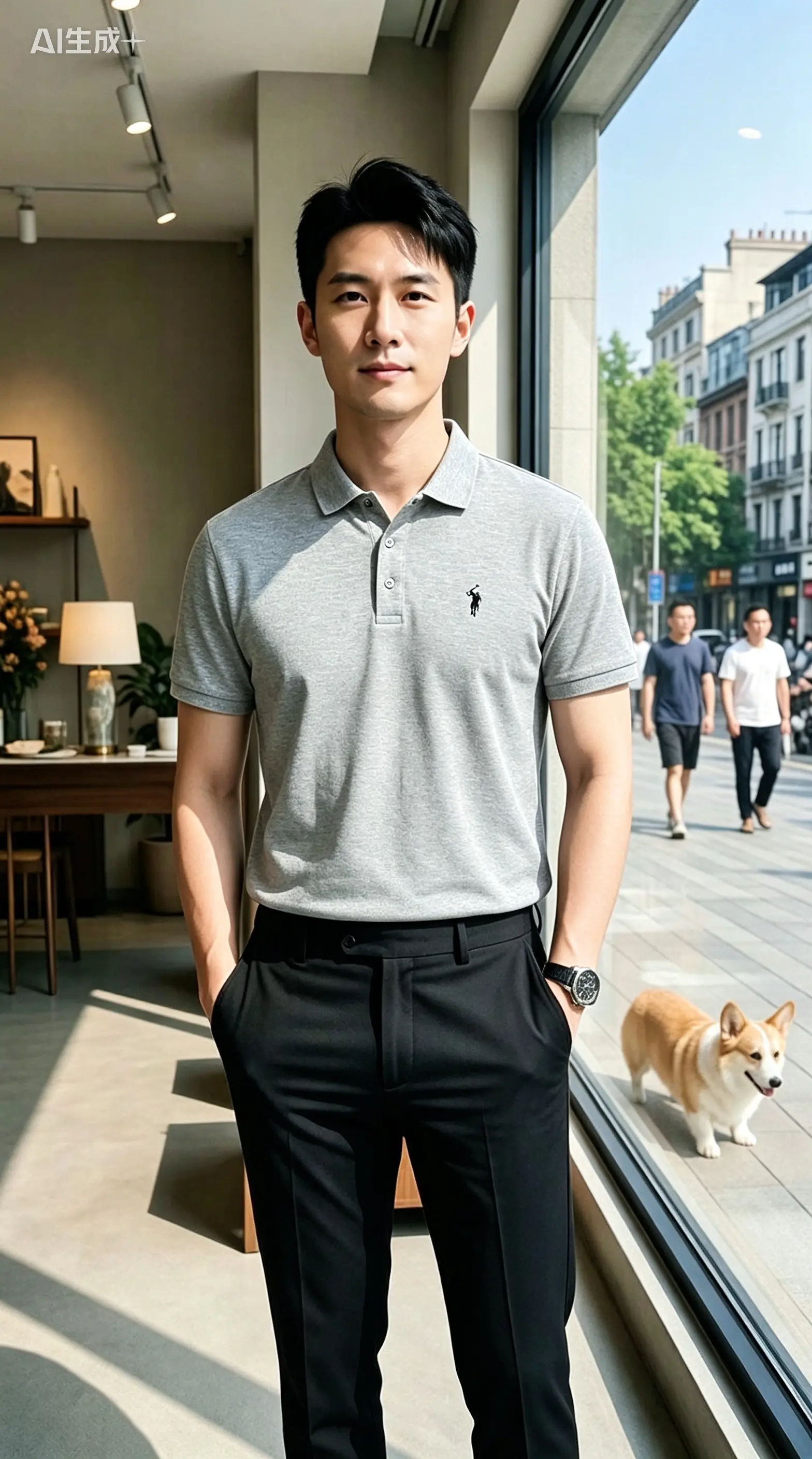 保罗男士休闲百搭polo衫