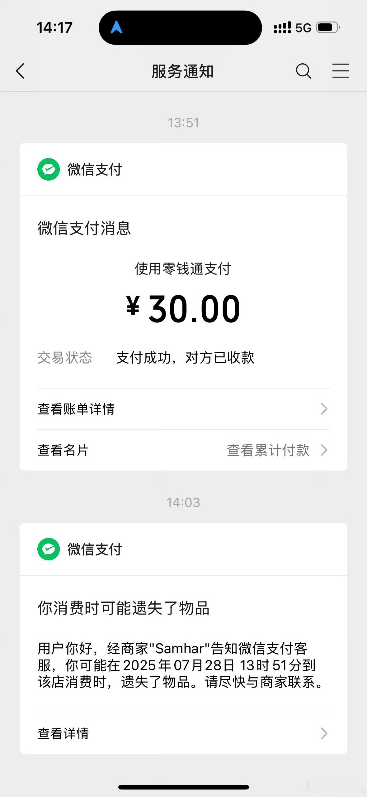 微信支付 遗失提醒 这个功能挺实用呀，可以给产品经理加个鸡腿，这才是正儿八经的升