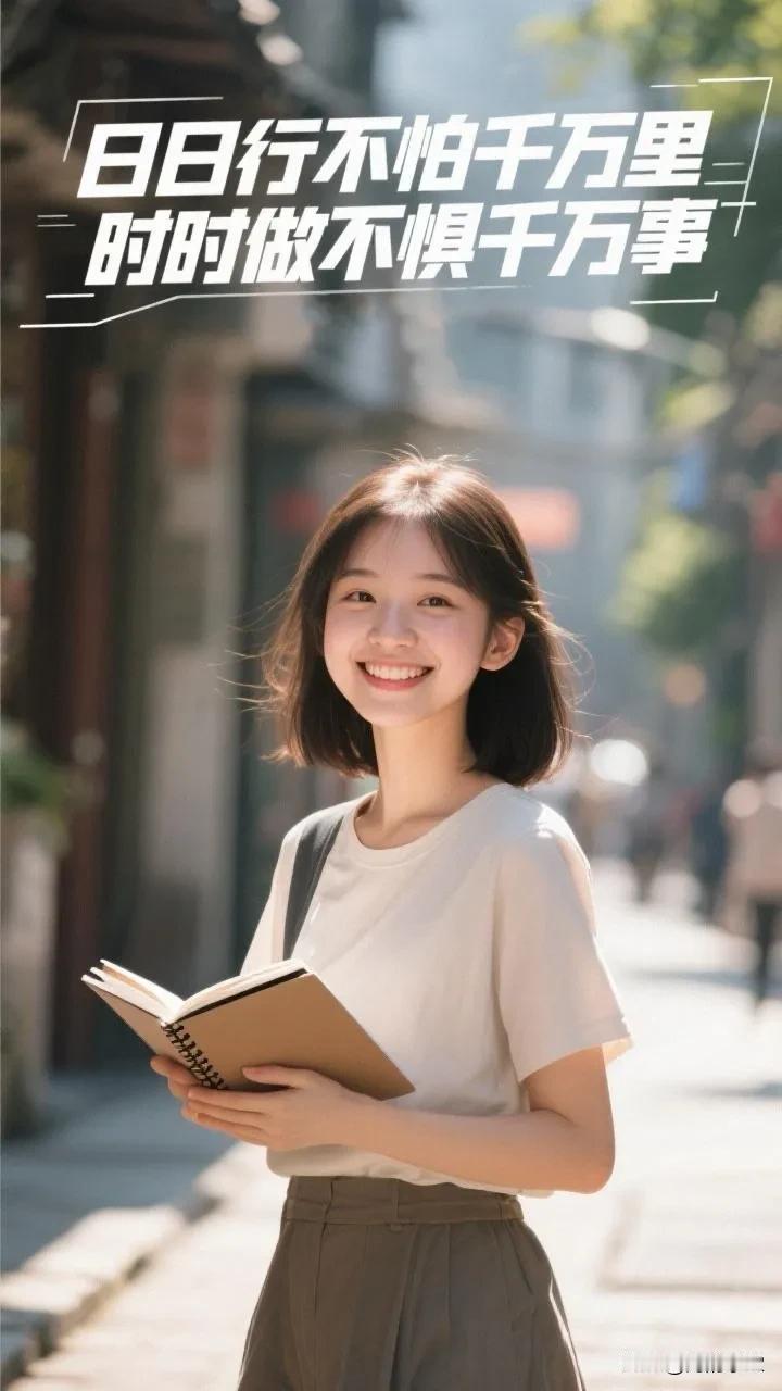 日日行不惧千里，时时做不畏万难。想改变？就从今天开始坚持！一天、一周、一月、一年