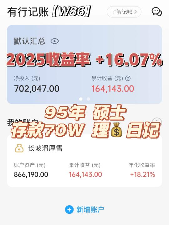 95年硕士| 存款70w | 理财日记 | W6