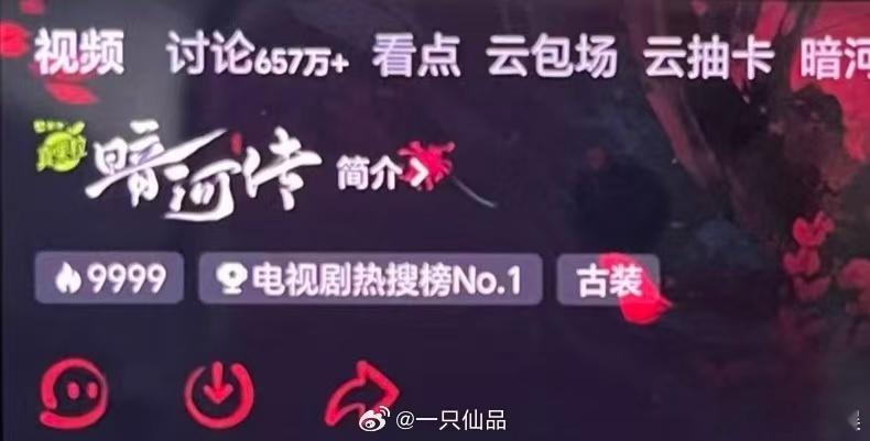 暗河传站内热度9999暗河传热度9999暗河传热度9999，坐等破万，厉害了 ​