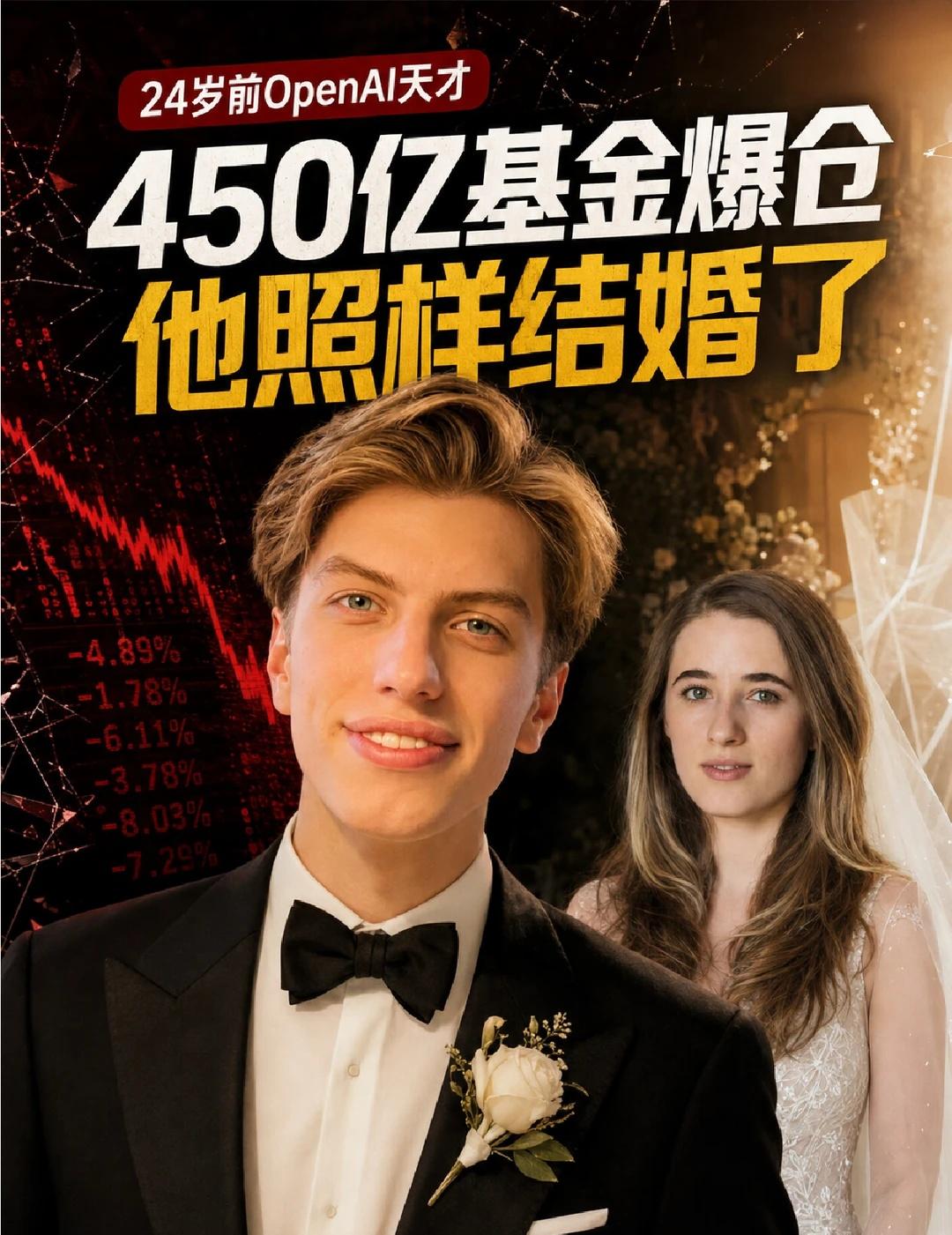 上周四刚在华尔街爆仓的24岁AI天才利奥波德
周末照样把婚结了。新娘不但没跑，还