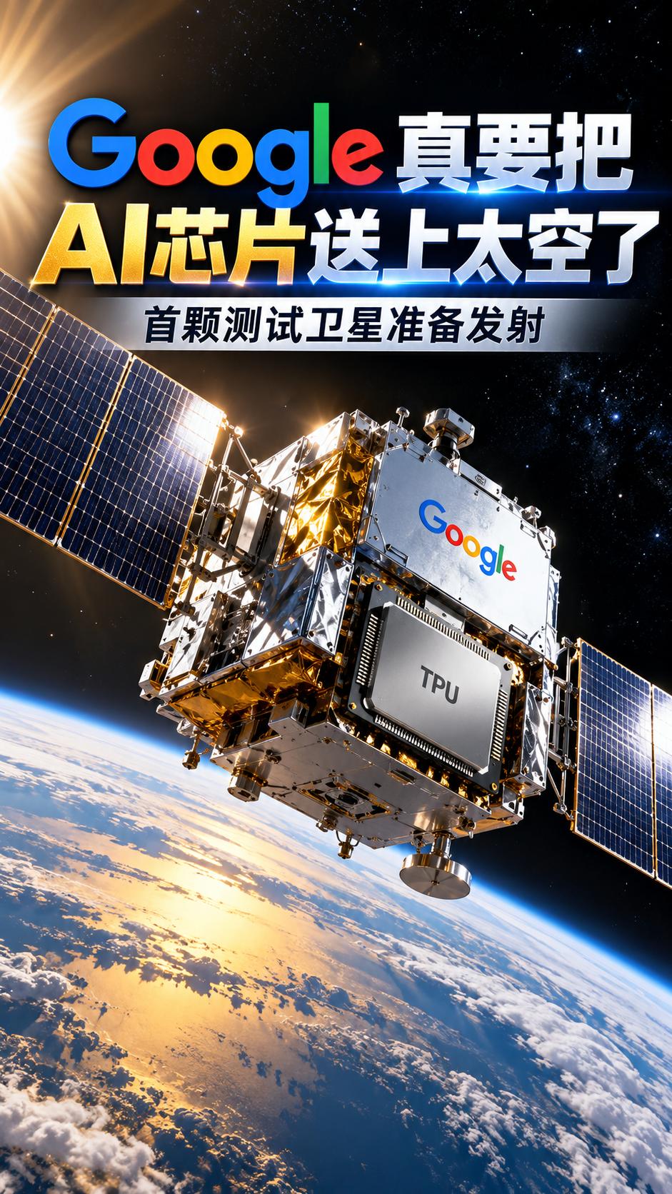 Google真要把AI芯片送上太空了，首颗测试卫星准备发射

Google 的 