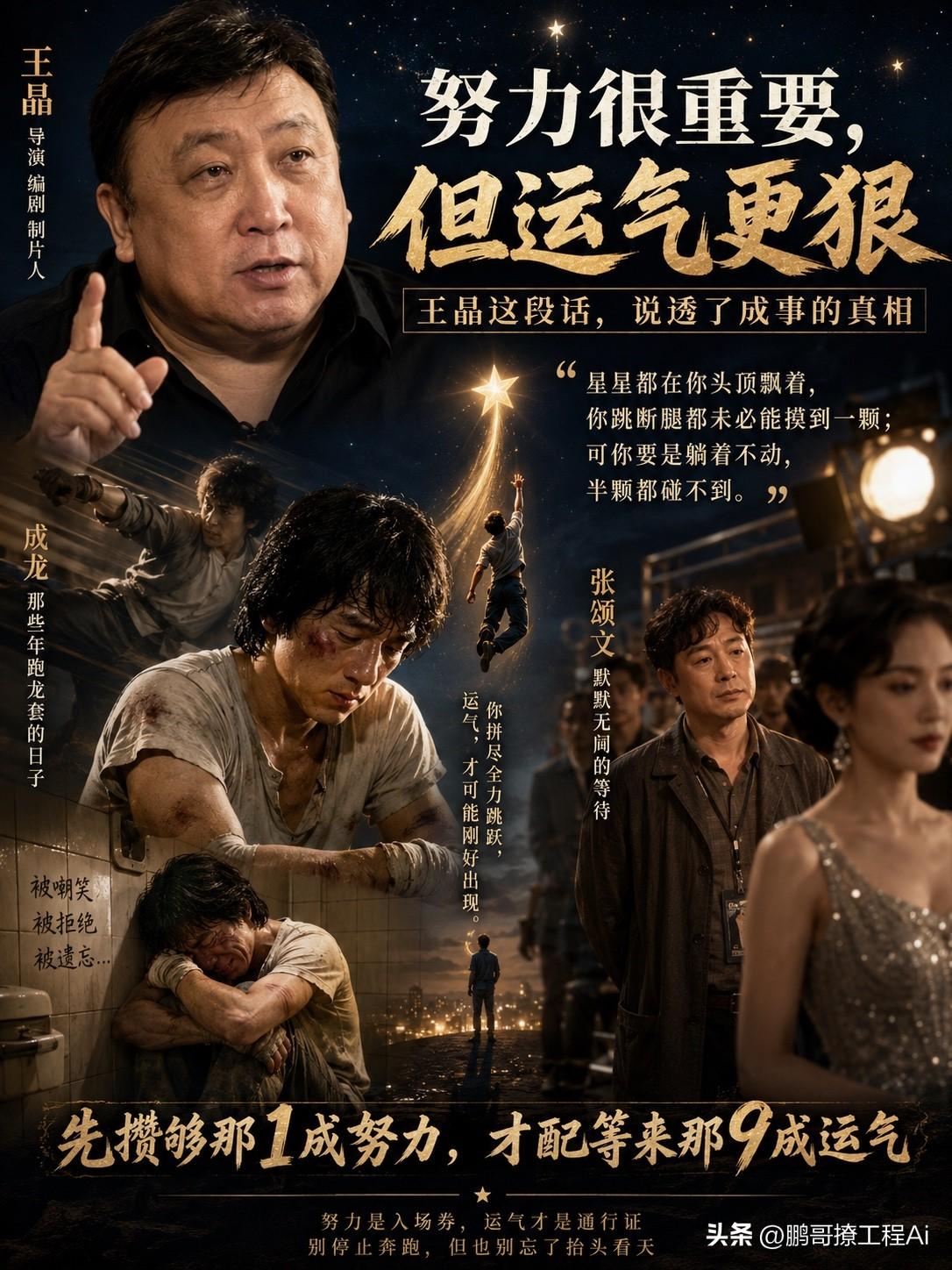 被王晶这段采访戳中了！确实，很多人拼尽全力，还是没拿到想要的结果。

当年成龙打