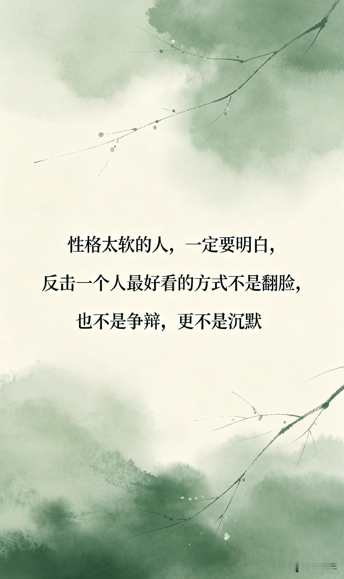 性格太软的人，一定要明白，反击一个人最好看的方式不是翻脸，也不是争辩，更不是沉默