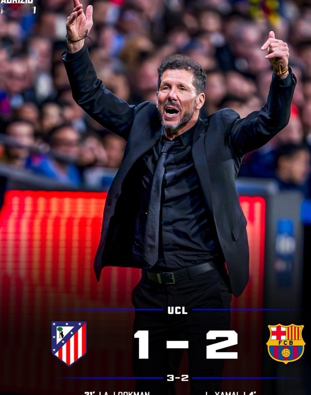 马竞晋级欧冠半决赛

希望马竞夺冠，但是太悬了，看了上半场，真的以为马竞完了，他