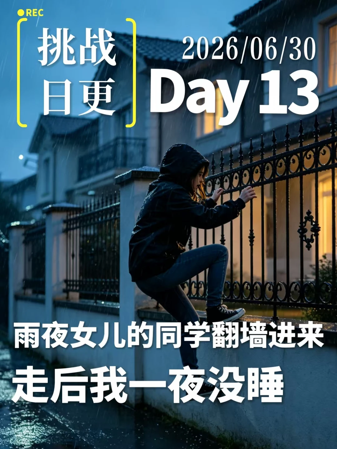 雨夜女儿的同学翻墙进来，走后我一夜没睡