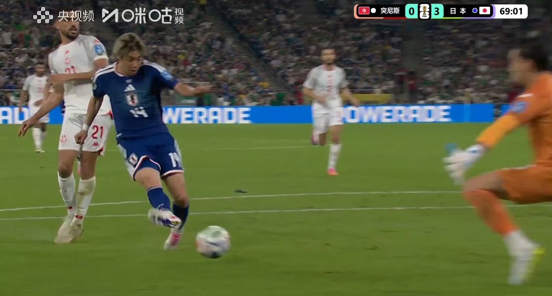 突尼斯vs日本 已经 4-0 了，我不羡慕... 