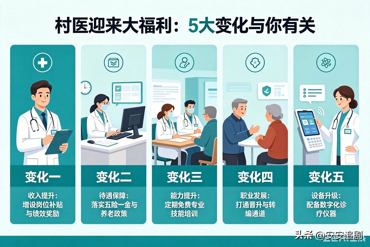 我将结合2026年最新乡村医疗新政，从收入、社保、工龄、晋升、补贴发放五个核心维