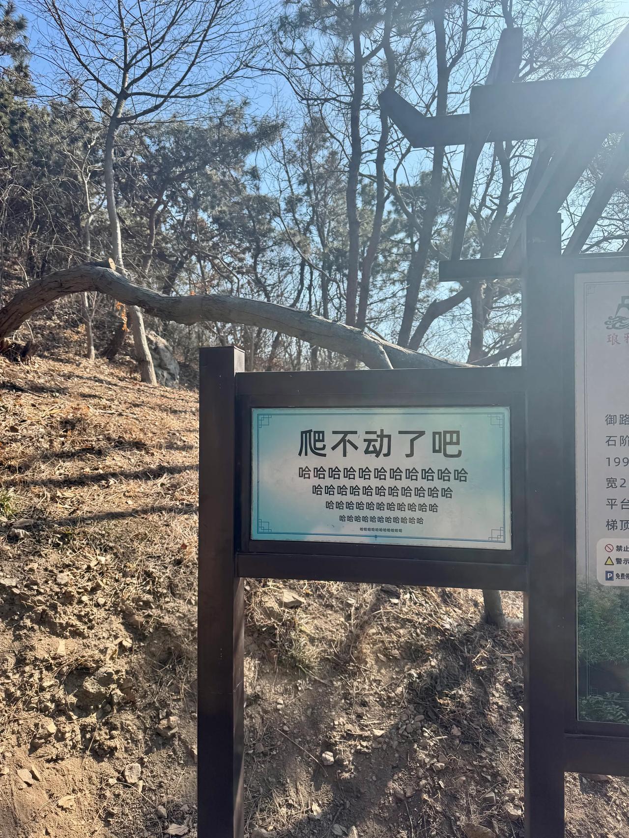 据说这个牌牌被游客投诉了。
投诉的理由，是除了挖苦人，还看人笑话！
依据是，他笑