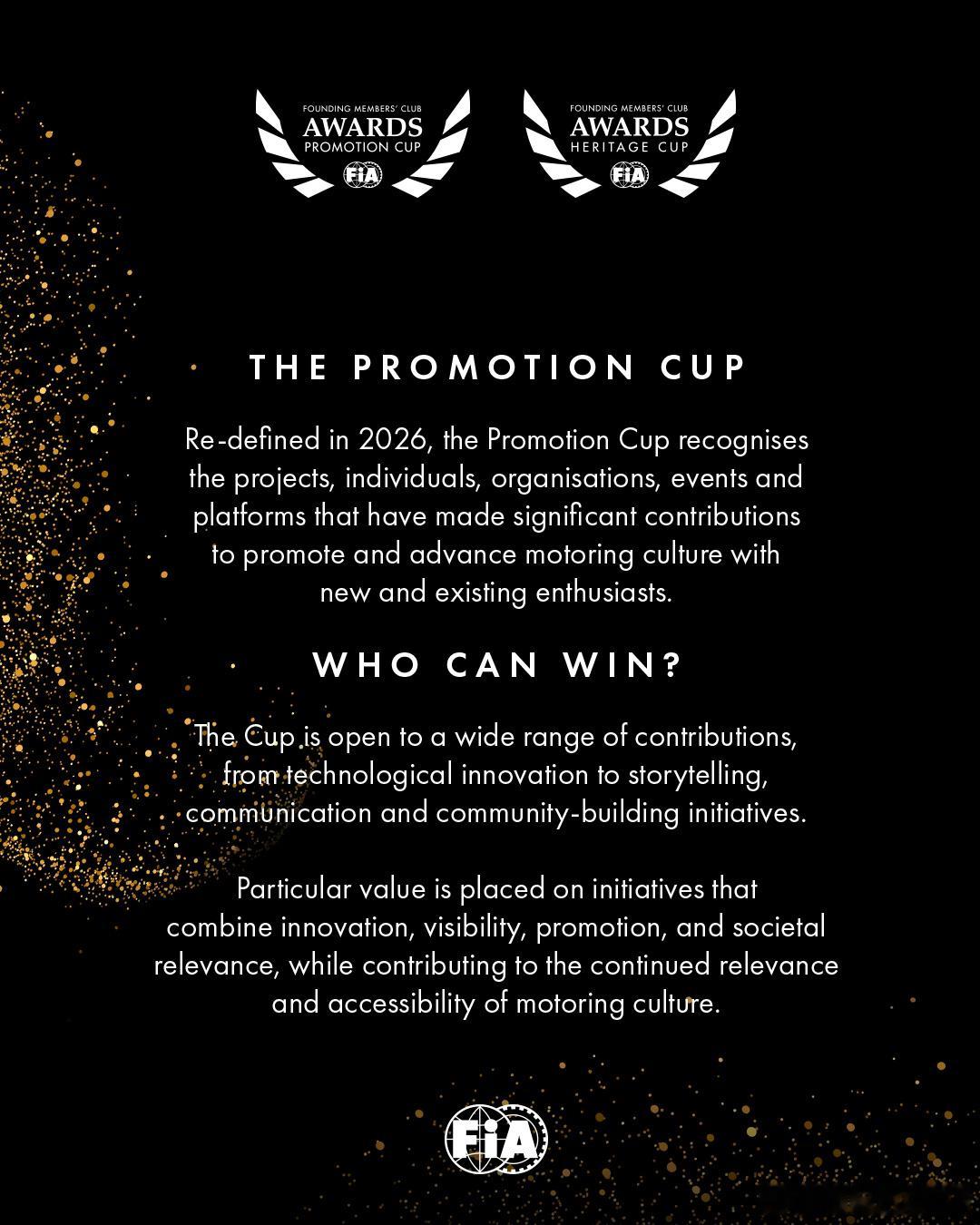 致敬所有传承汽车文化的人们与特色项目 🚗 🏆2026 国际汽联创始会员单位奖