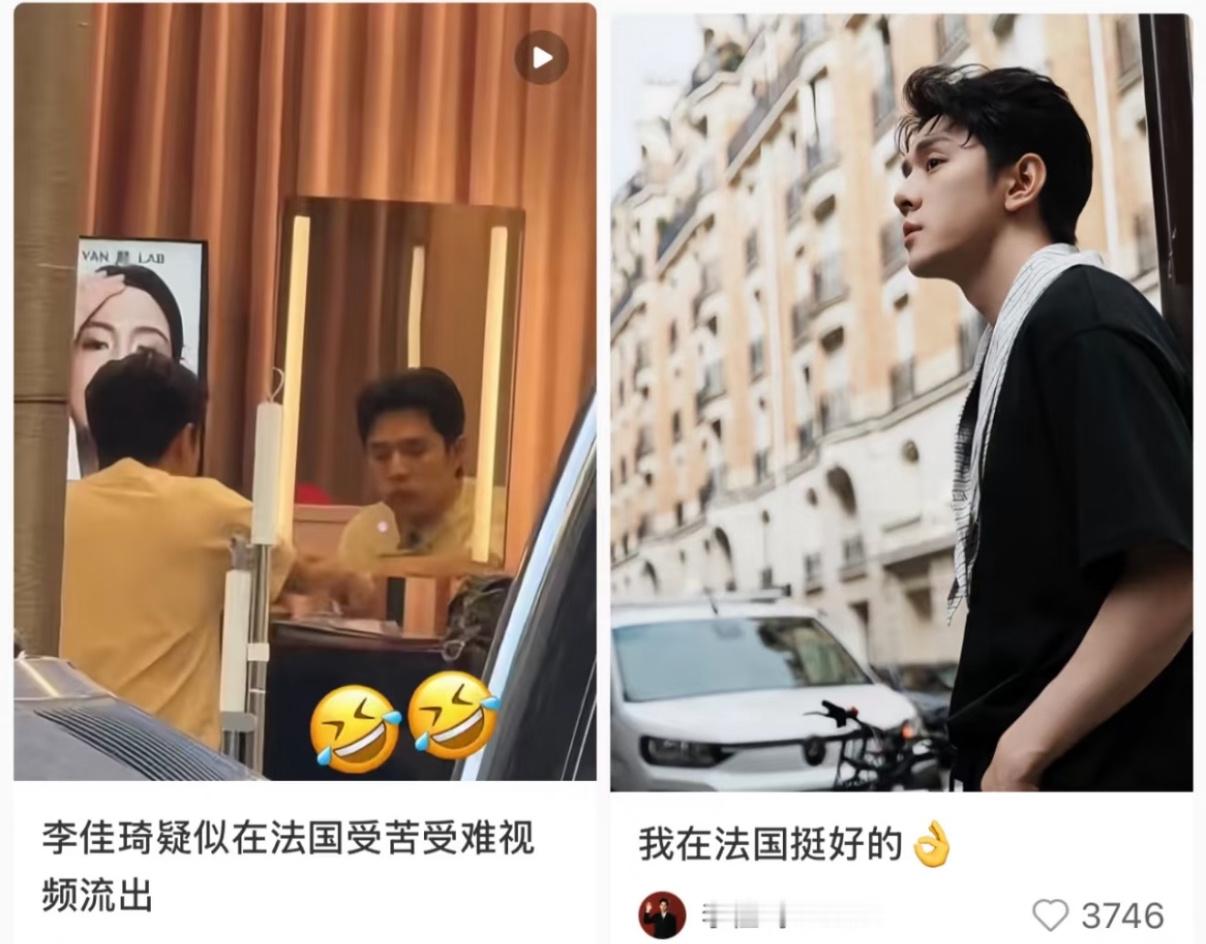 李佳琦：我在法国挺好的👌精装的朋友圈，毛坯的现生哈哈哈哈留给李佳琦的职业不多了