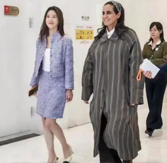 章泽天竟低调邀请卡塔尔“艺术女王”玛雅莎公主亲临京东总部，两人线下正式同框会面，