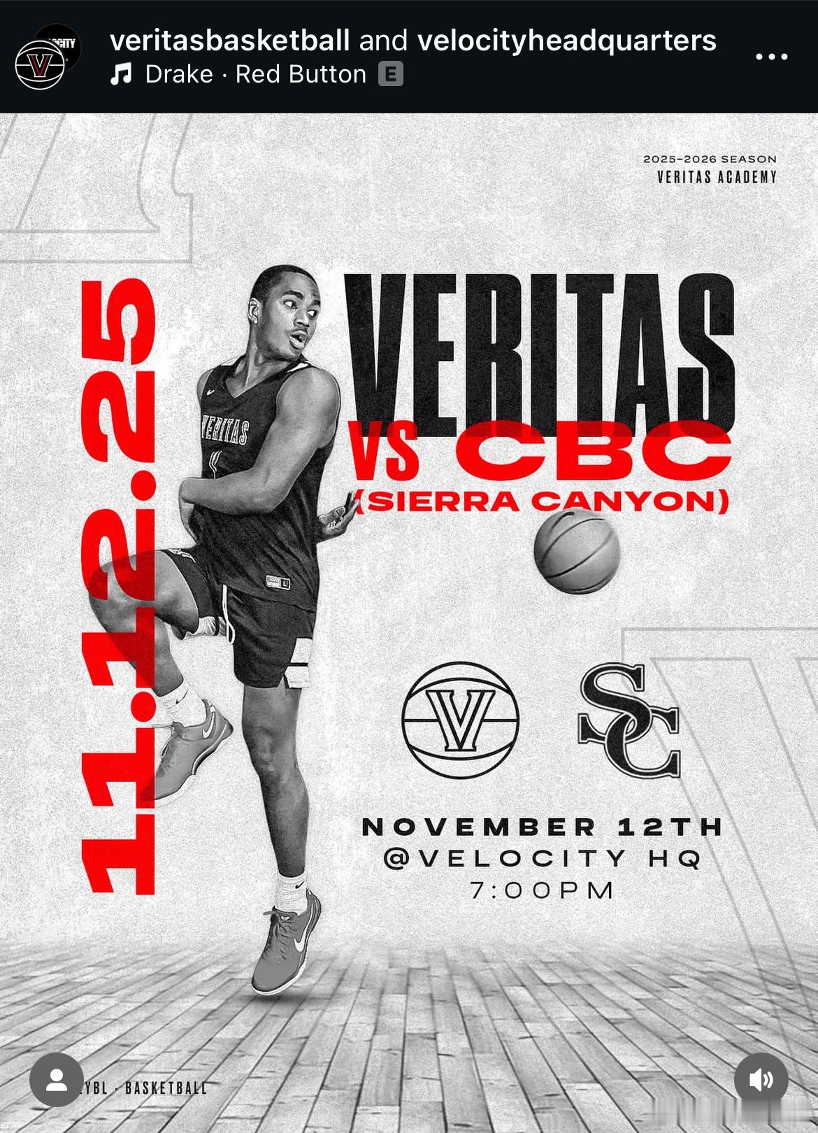 今天张博源所在的Veritas学院和塞拉峡谷有一场季前赛，可惜张博源回来打U18